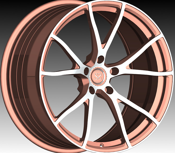 Y-puab 5-Hais dub nrog txiv kab ntxwv ntsej muag 1 Daim forged Aluminium Alloy Log