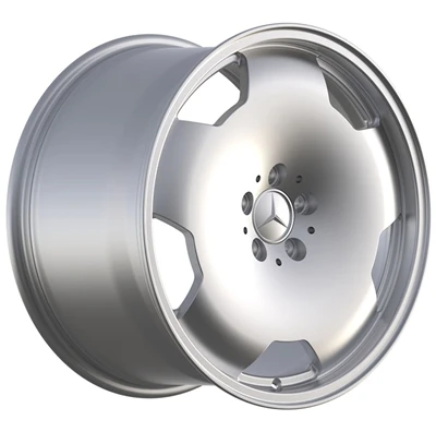 Benz GTS Gloss Silver 1-PC Forged Rims 19x9 Thiab 19x11