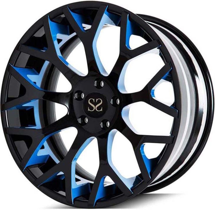 Custom Gloss Black 20inch 3-PC Forged Alloy Rims Made Of 6064-T6 SAE J2530 Rims